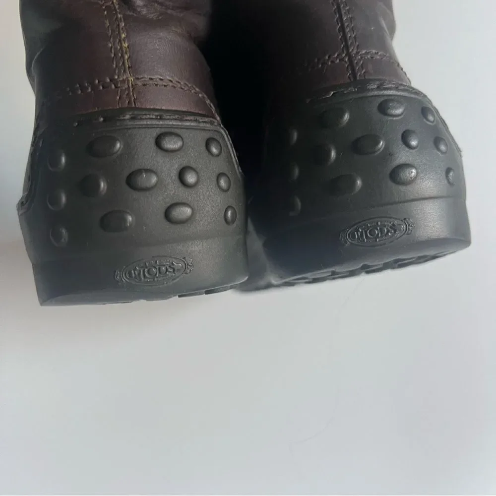 Tod's Brown Leather Lace Up Chelsea Boots Size Men’s 6.5 US